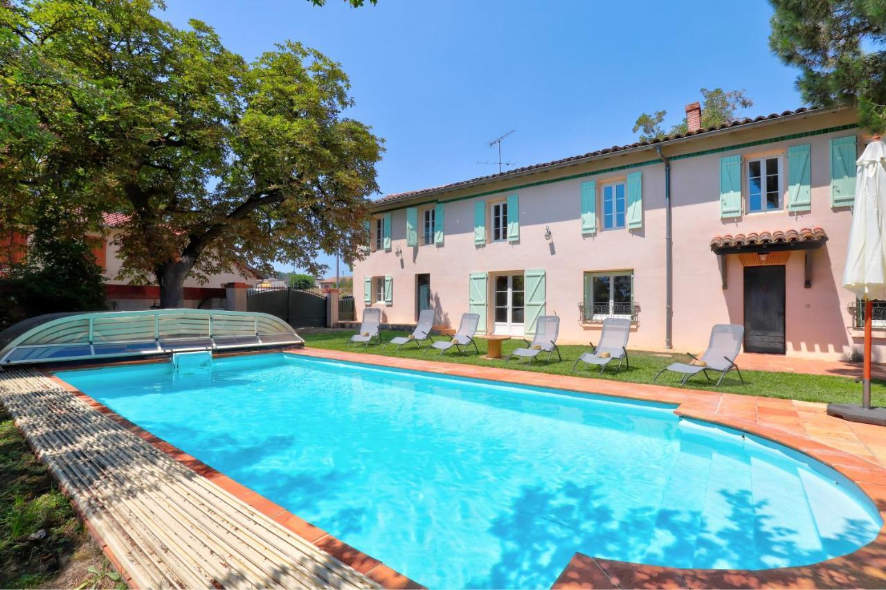 Gite La Grappe Occitane - 14 Personnes - Piscine Privee アンブル エクステリア 写真